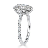 1.42ct Pear Shaped Diamond Engagement Ring