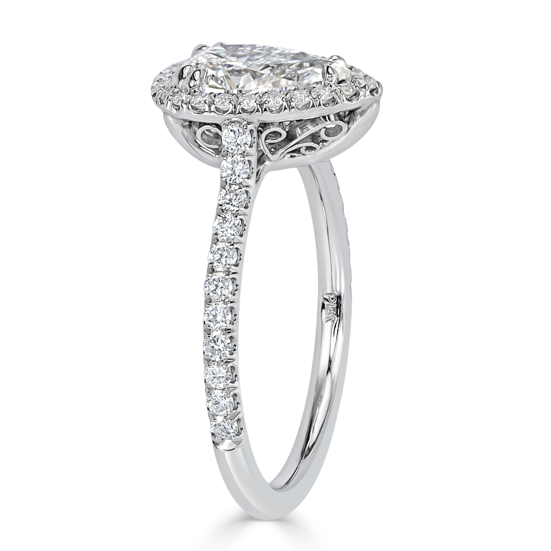 1.42ct Pear Shaped Diamond Engagement Ring