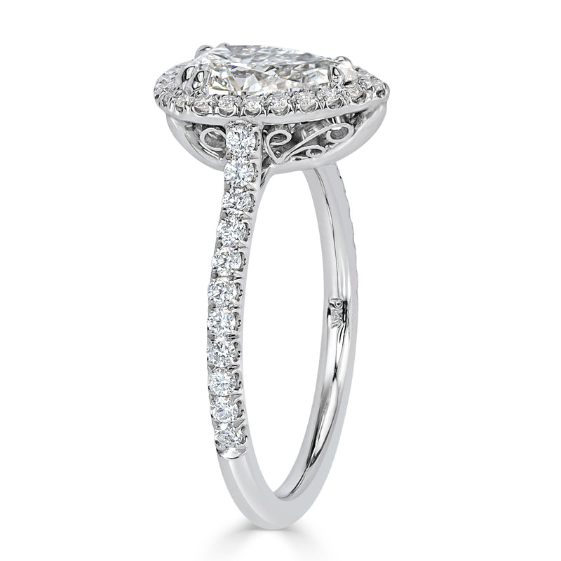 1.42ct Pear Shaped Diamond Engagement Ring