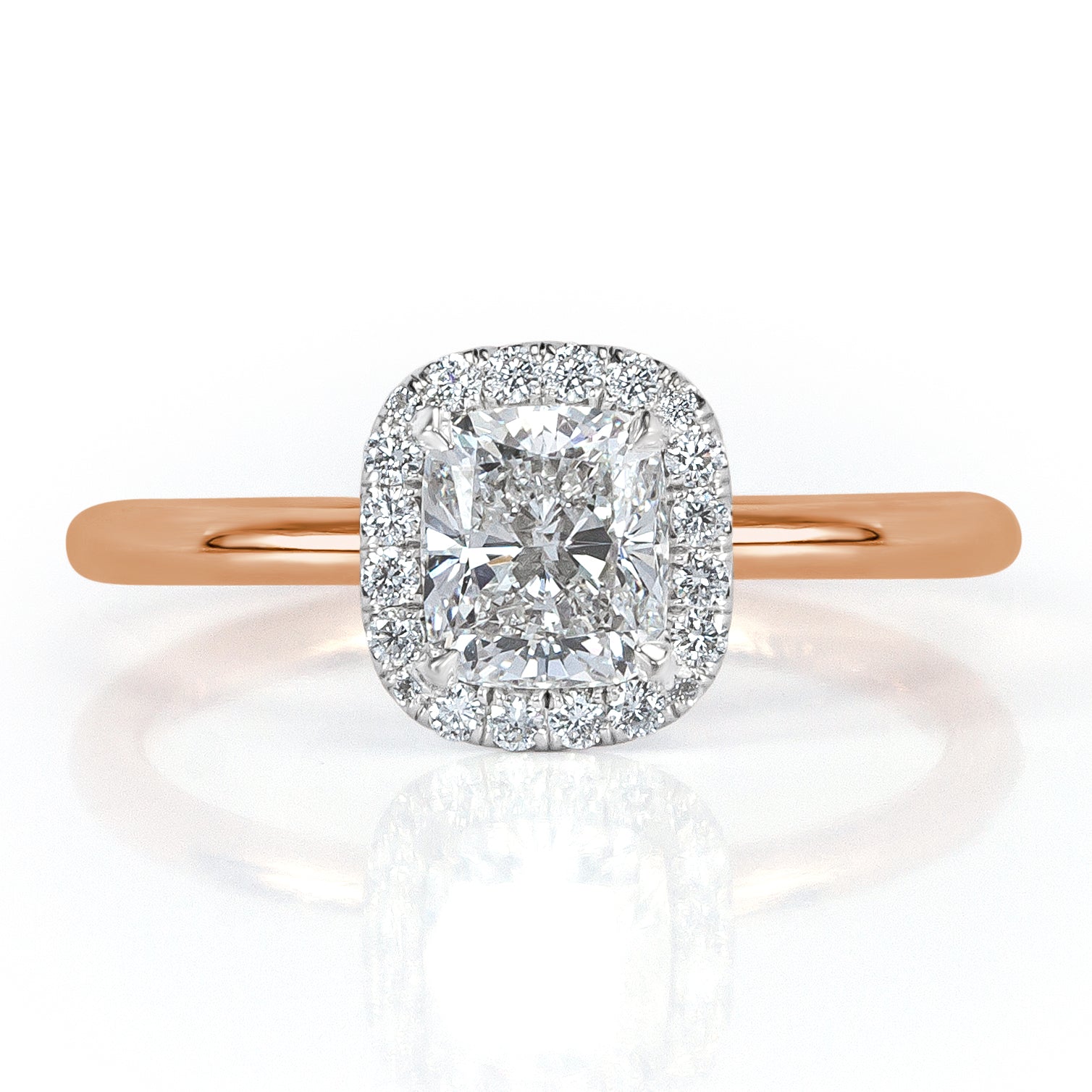 1.03ct Cushion Cut Diamond Engagement Ring