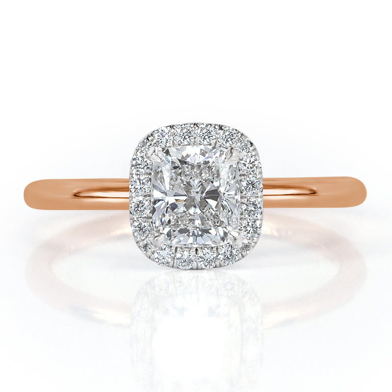 1.03ct Cushion Cut Diamond Engagement Ring