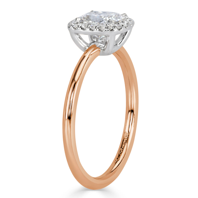 1.03ct Cushion Cut Diamond Engagement Ring