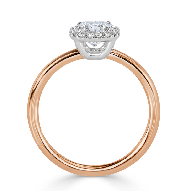 1.03ct Cushion Cut Diamond Engagement Ring