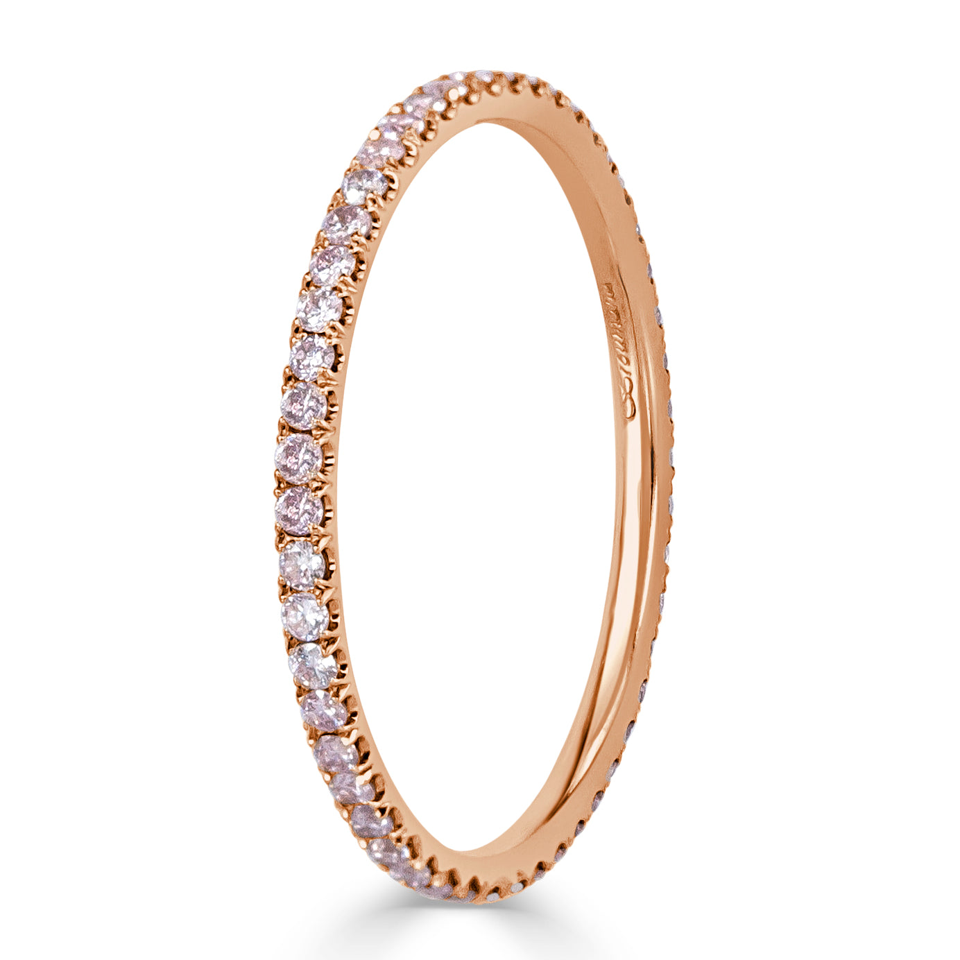 0.35ct Fancy Pink Round Brilliant Cut Diamond Eternity Band