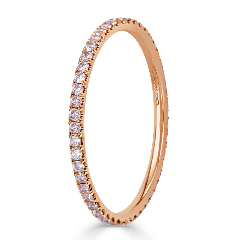 0.35ct Fancy Pink Round Brilliant Cut Diamond Eternity Band