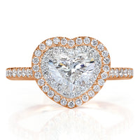 1.60ct Heart Shaped Diamond Engagement Ring