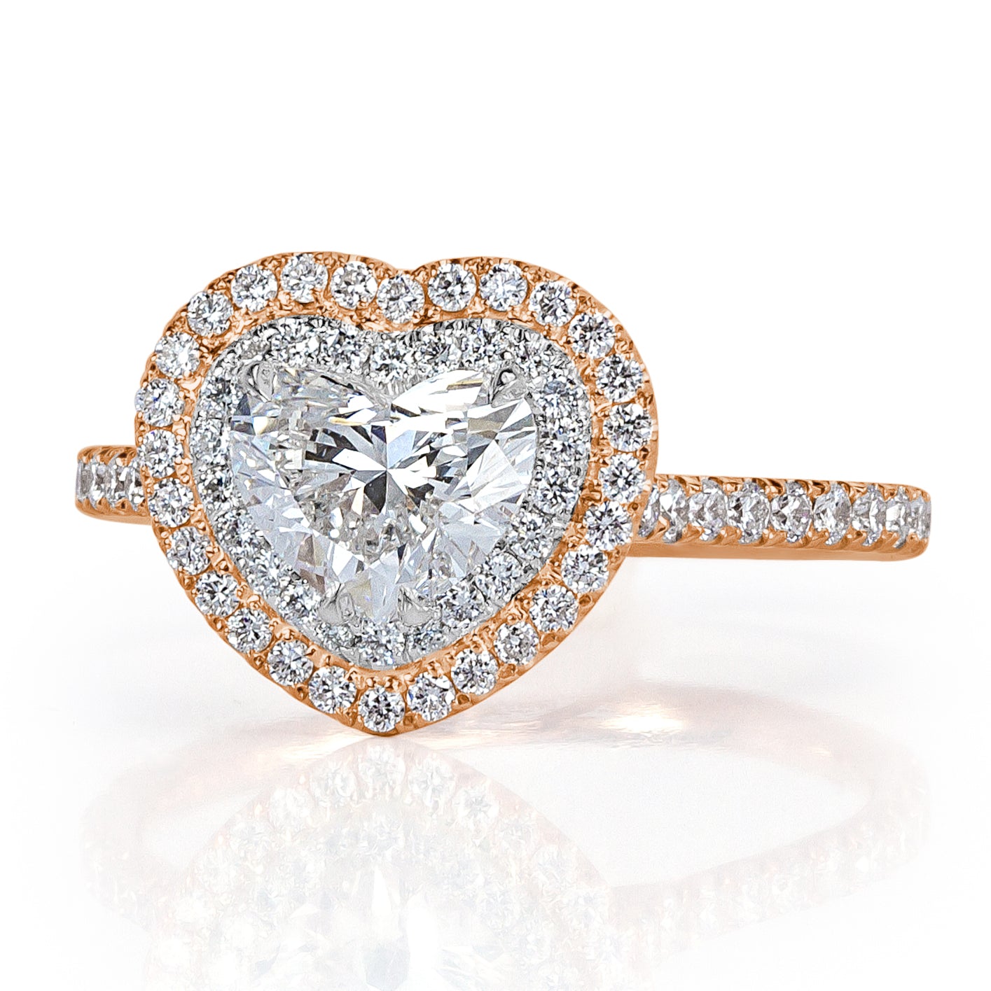 1.60ct Heart Shaped Diamond Engagement Ring
