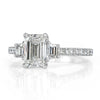 2.16ct Emerald Cut Diamond Three-Stone Engagement Ring