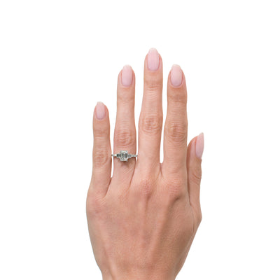2.16ct Emerald Cut Diamond Three-Stone Engagement Ring