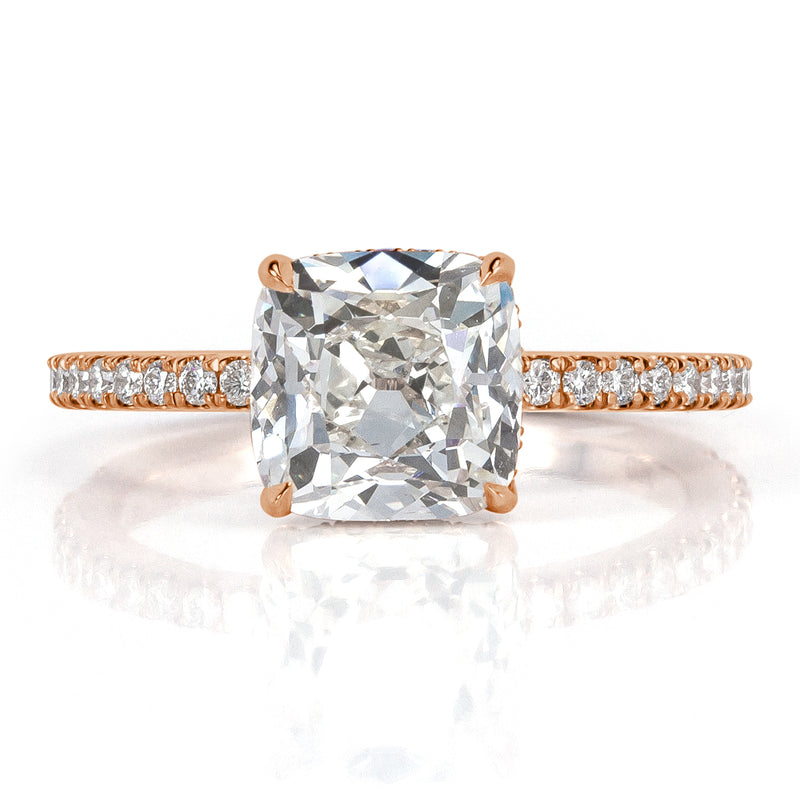2.88ct Old Mine Cut Diamond Engagement Ring