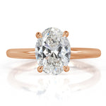 2.01ct Oval Cut Diamond Solitaire Engagement Ring