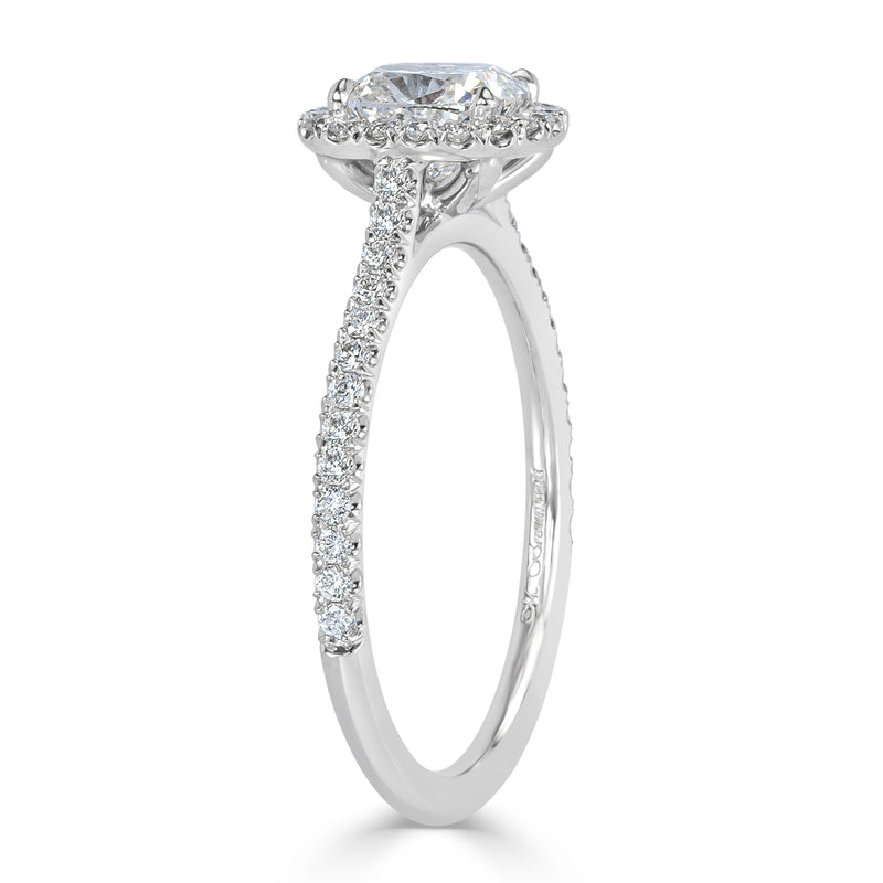 1.26ct Cushion Cut Diamond Engagement Ring