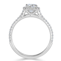 1.26ct Cushion Cut Diamond Engagement Ring
