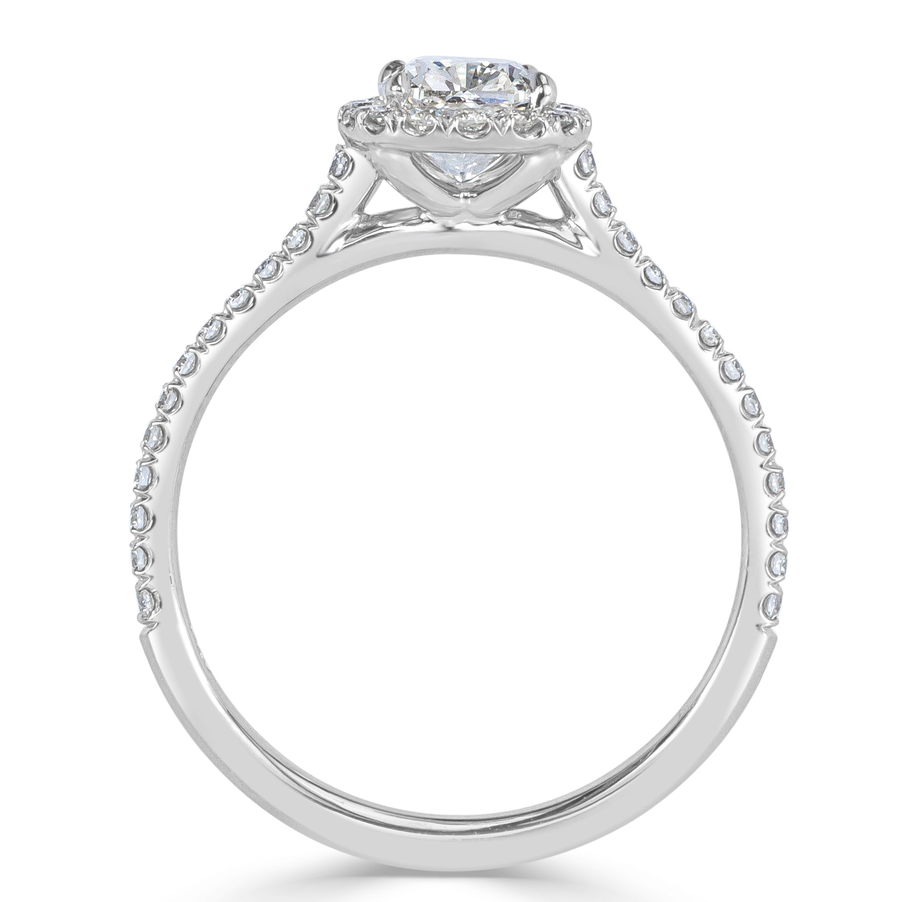 1.26ct Cushion Cut Diamond Engagement Ring