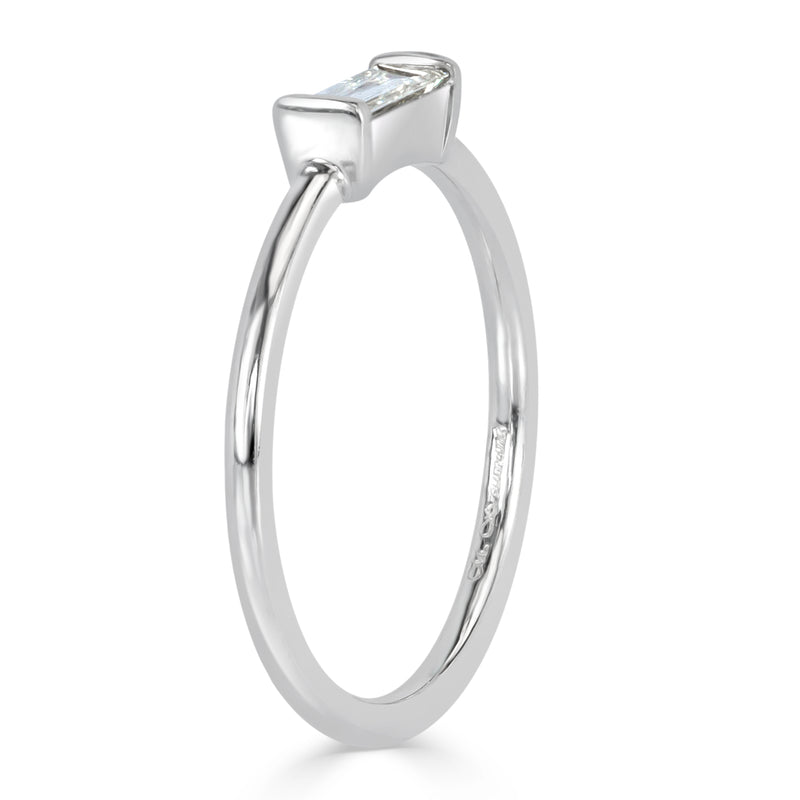 0.25ct Baguette Cut Diamond Ring in 14k White Gold