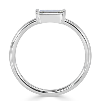 0.25ct Baguette Cut Diamond Ring in 14k White Gold