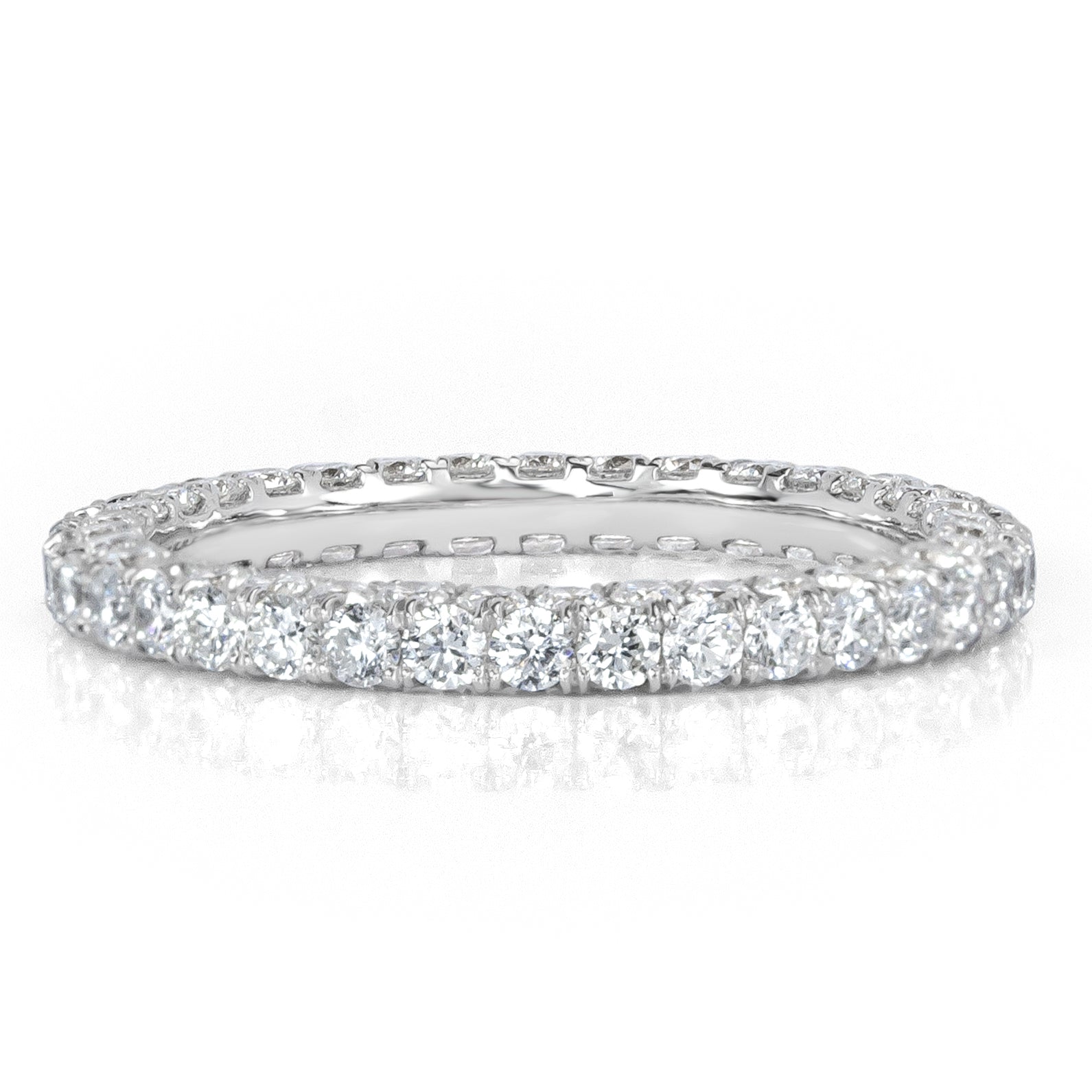 2.00ct Round Brilliant Cut Diamond Three-Sided Eternity Band