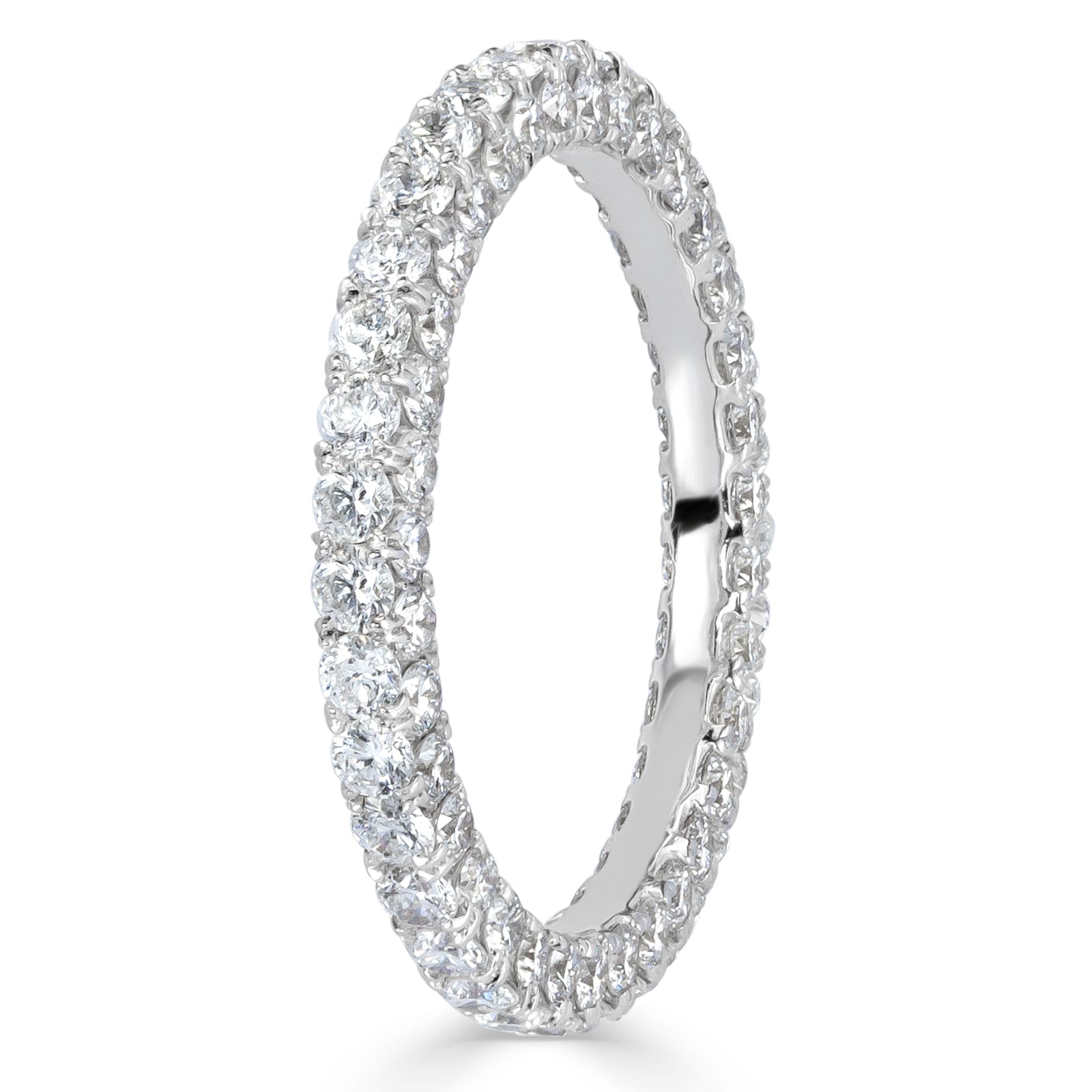 2.00ct Round Brilliant Cut Diamond Three-Sided Eternity Band