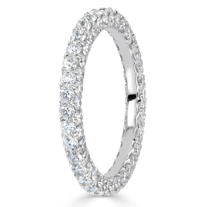 2.00ct Round Brilliant Cut Diamond Three-Sided Eternity Band