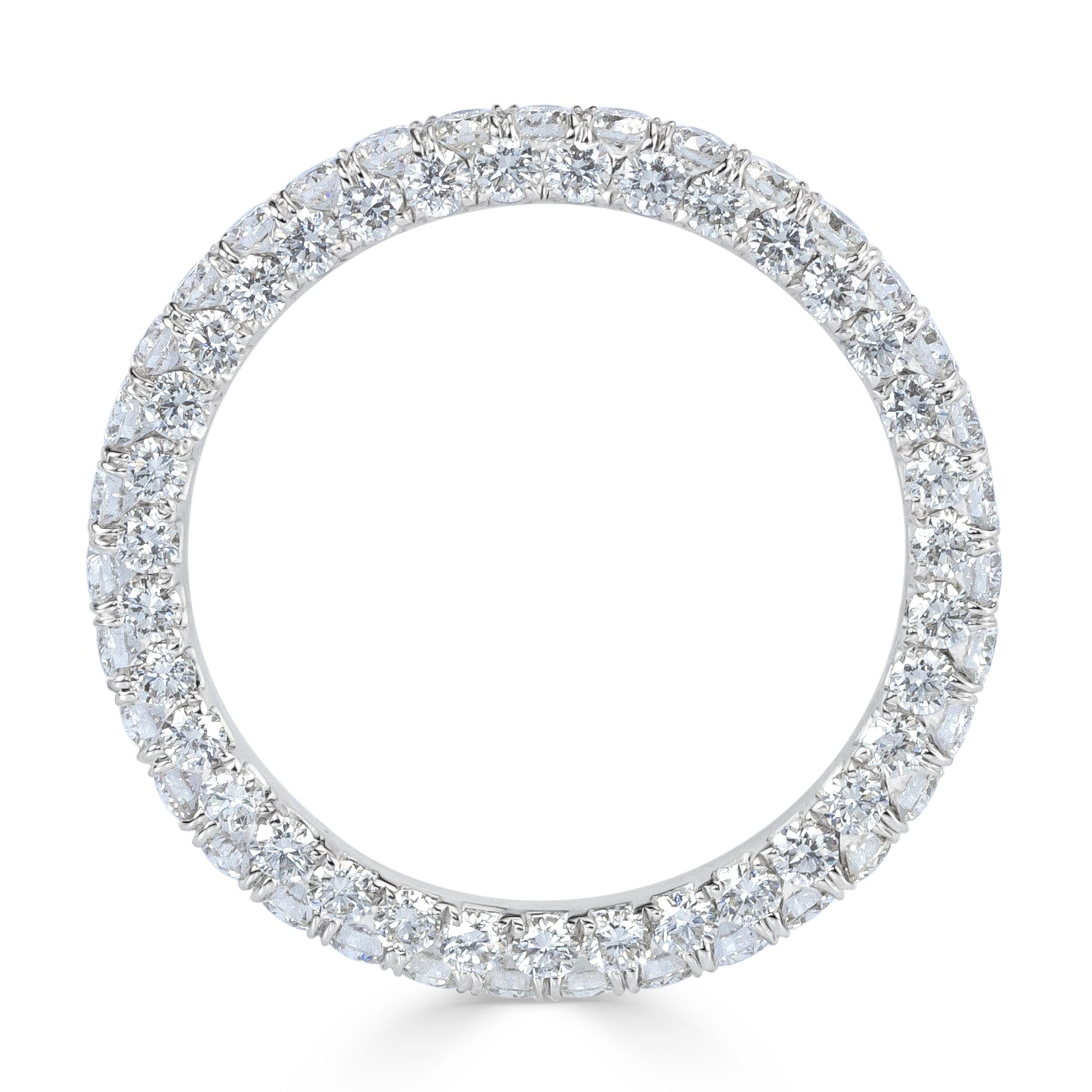 2.00ct Round Brilliant Cut Diamond Three-Sided Eternity Band
