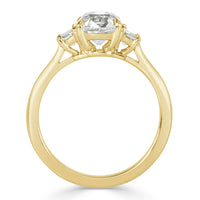 1.88ct Old Mine Cut Diamond Three-Stone Engagement Ring