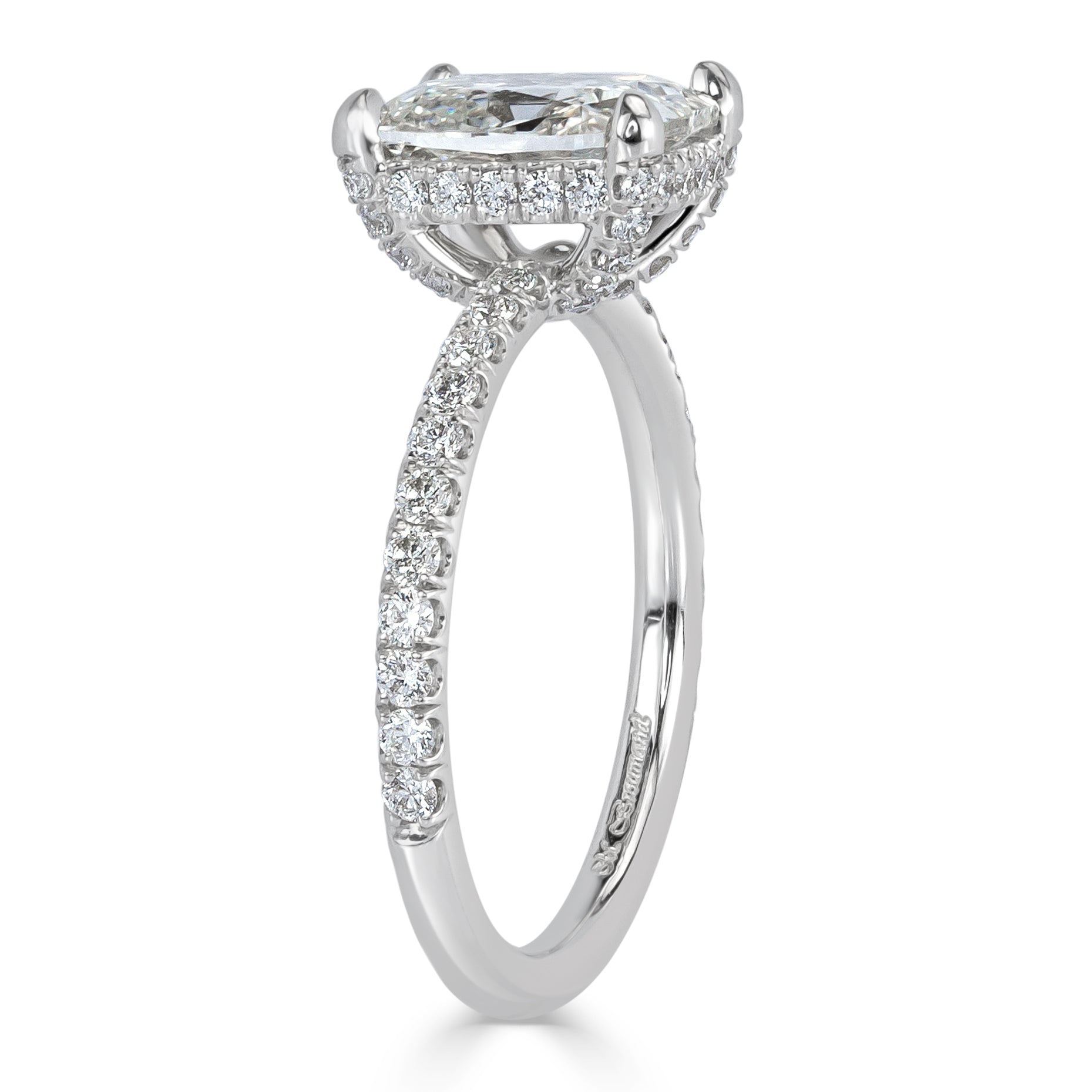2.61ct Old Mine Cut Diamond Engagement Ring