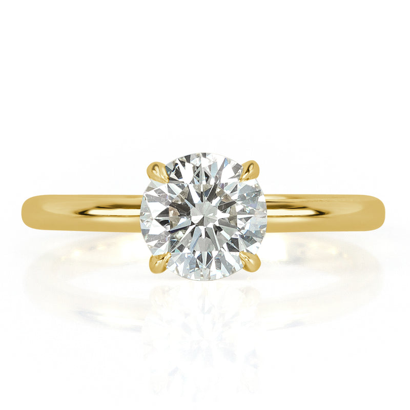 1.38ct Round Brilliant Cut Diamond Solitaire Engagement Ring