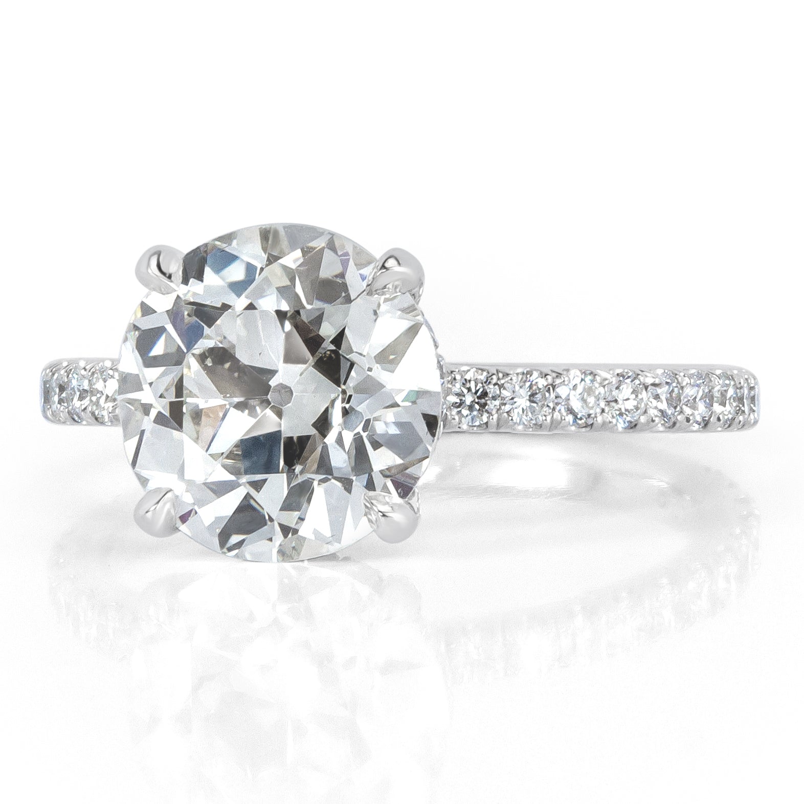 3.65ct Old European Cut Diamond Engagement Ring