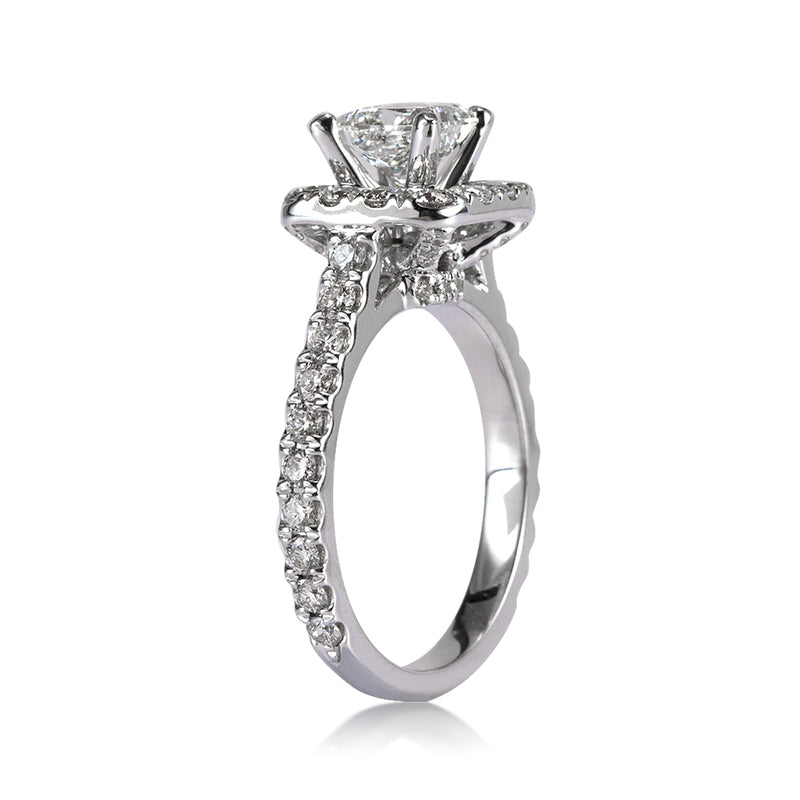 2.01ct Princess Cut Diamond Engagement Ring