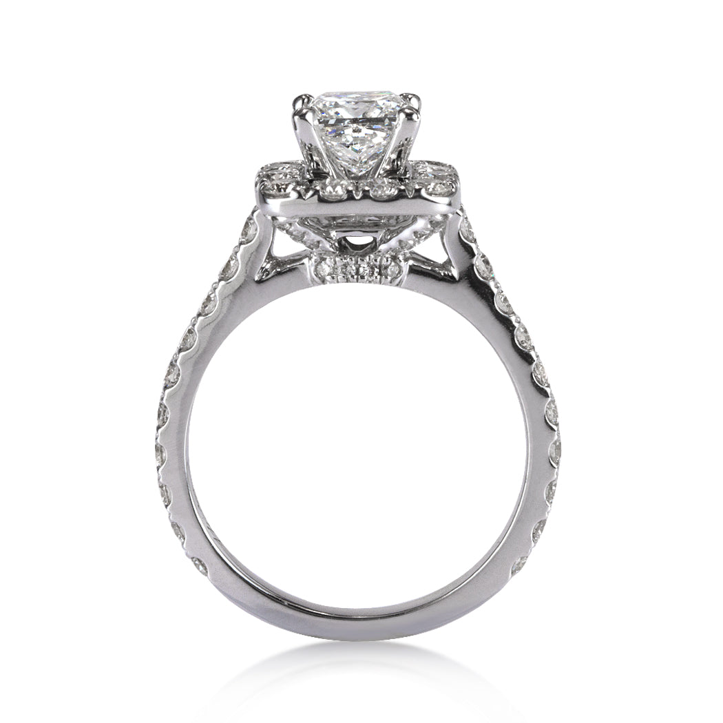 2.01ct Princess Cut Diamond Engagement Ring