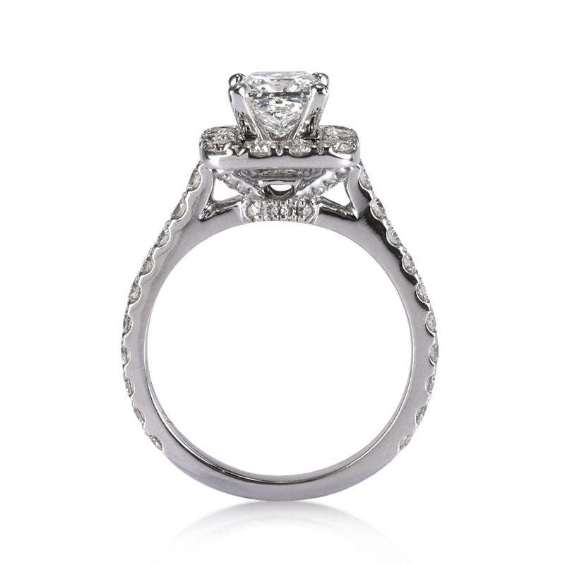 2.01ct Princess Cut Diamond Engagement Ring