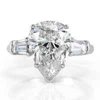 5.94ct Pear Shaped Diamond Engagement Ring