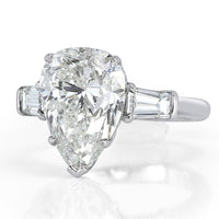 5.94ct Pear Shaped Diamond Engagement Ring