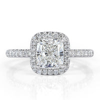 2.10ct Cushion Cut Diamond Engagement Ring