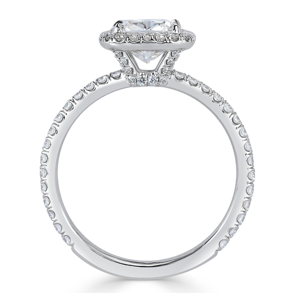 2.10ct Cushion Cut Diamond Engagement Ring