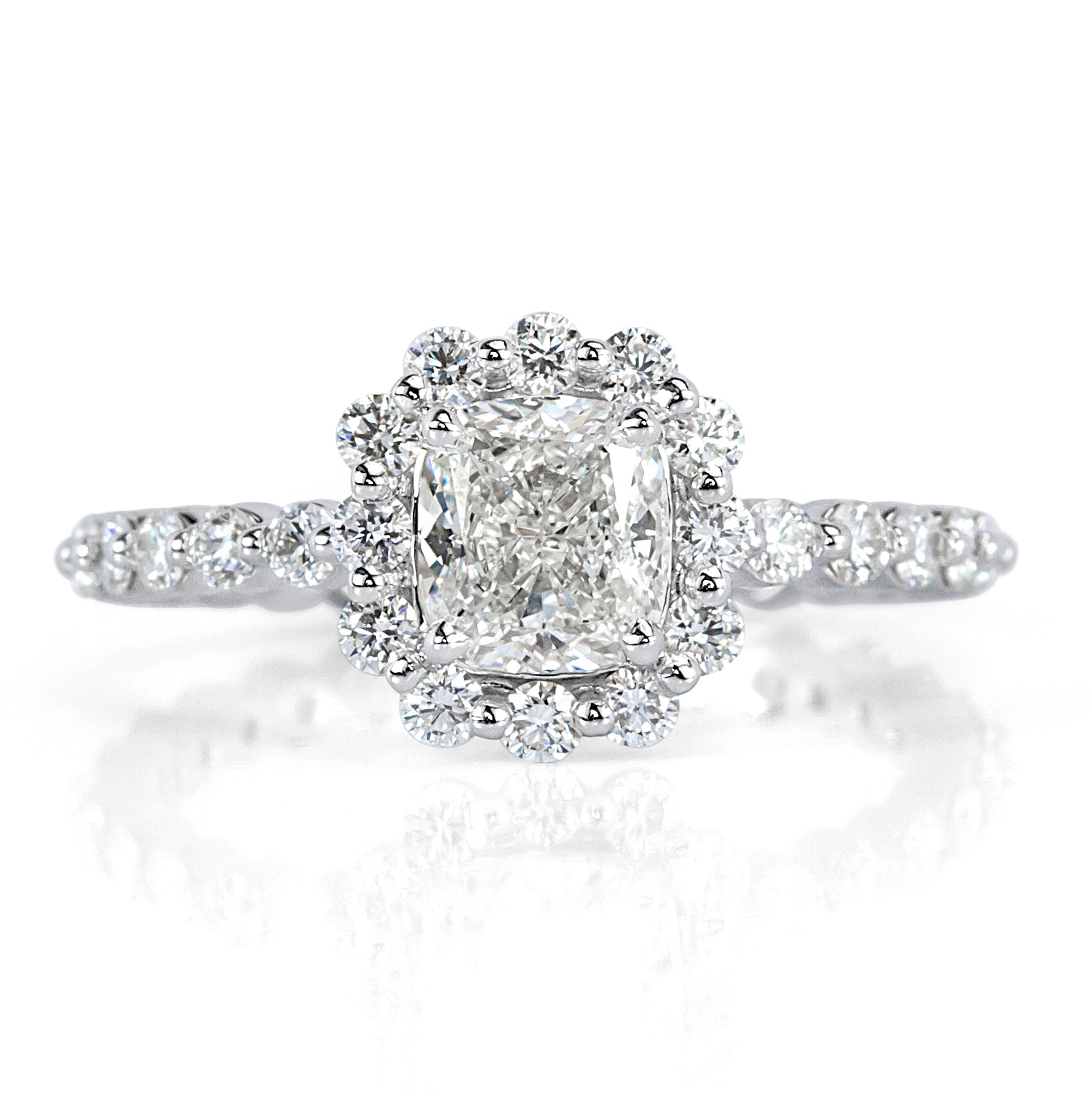 2.45ct Cushion Cut Diamond Engagement Ring