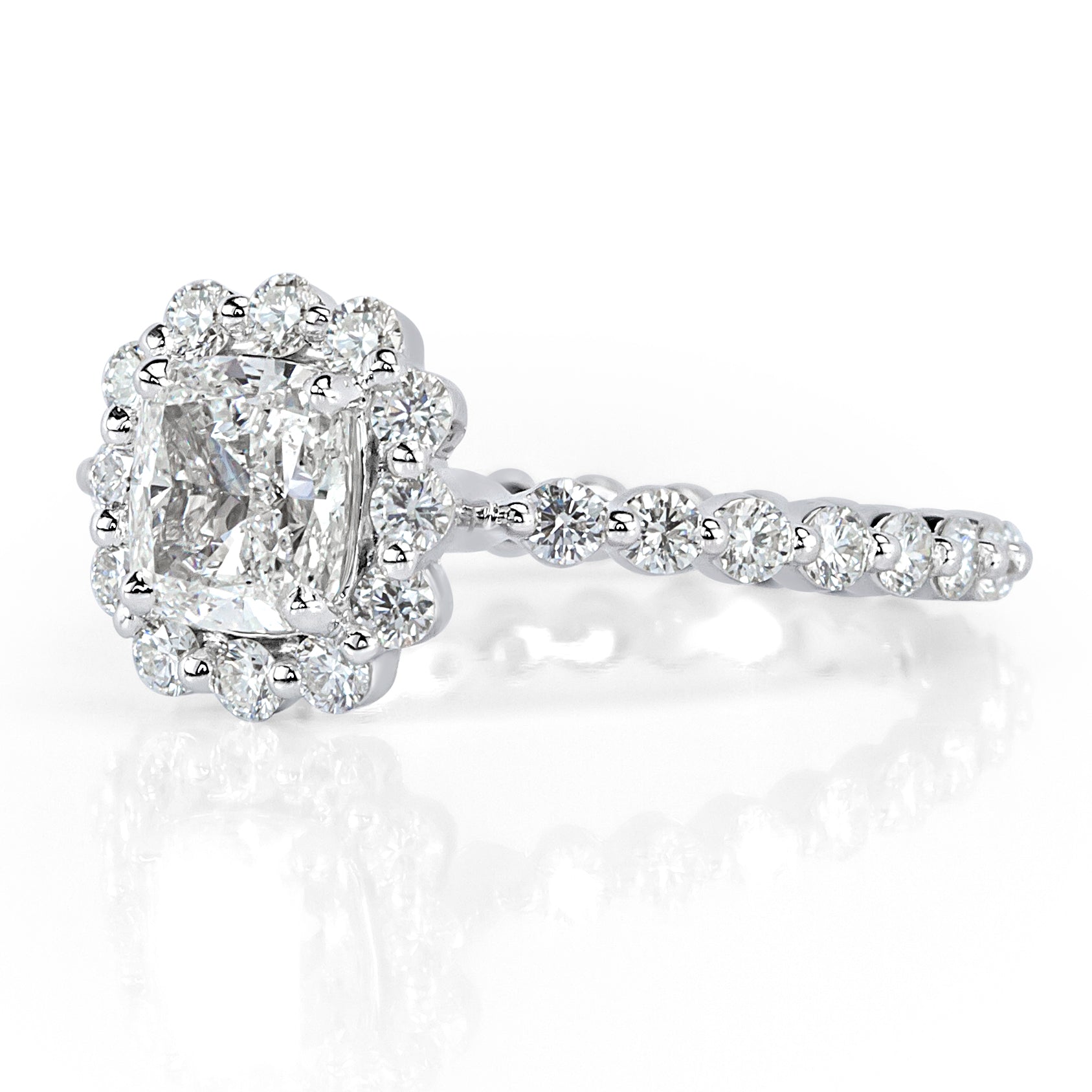 2.45ct Cushion Cut Diamond Engagement Ring