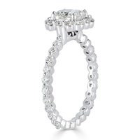 2.45ct Cushion Cut Diamond Engagement Ring