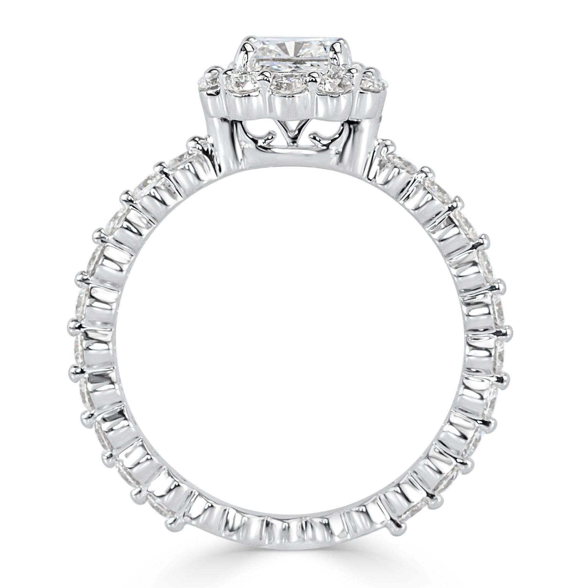 2.45ct Cushion Cut Diamond Engagement Ring