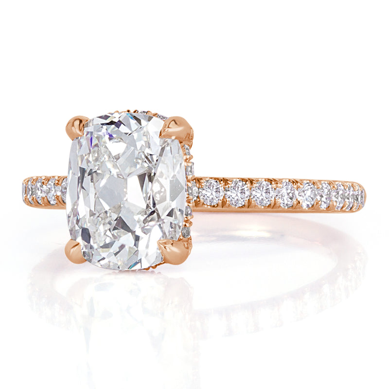 3.06ct Old Mine Cut Diamond Engagement Ring