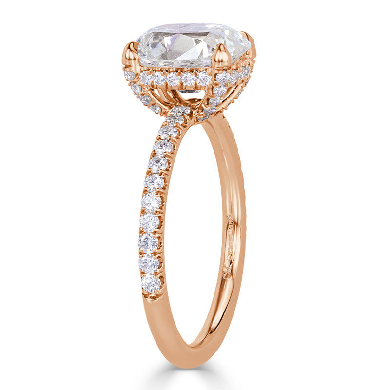 3.06ct Old Mine Cut Diamond Engagement Ring