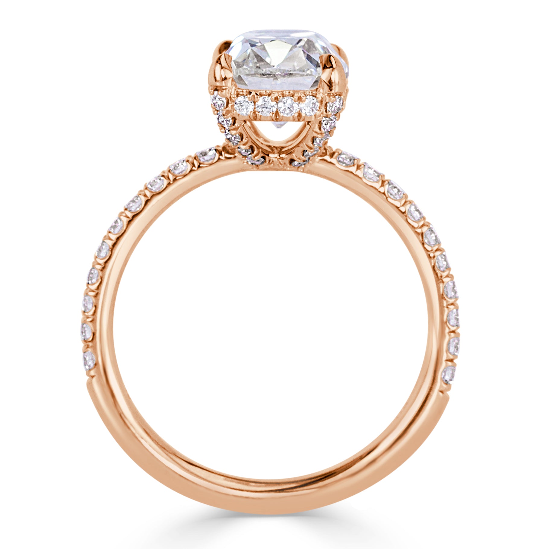 3.06ct Old Mine Cut Diamond Engagement Ring