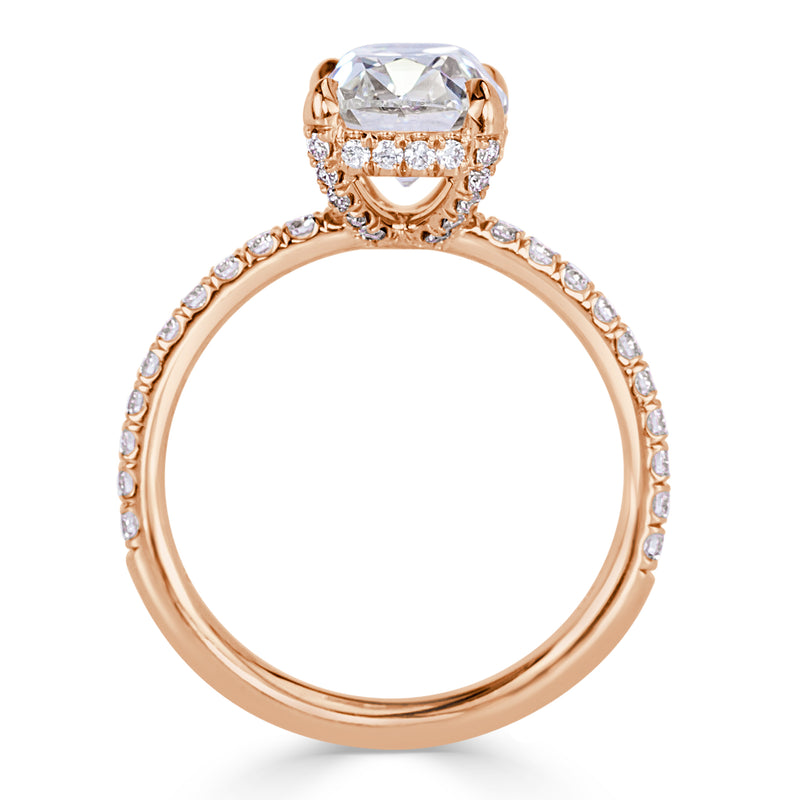 3.06ct Old Mine Cut Diamond Engagement Ring