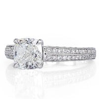 2.90ct Cushion Cut Diamond Engagement Ring