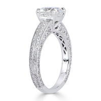 2.90ct Cushion Cut Diamond Engagement Ring