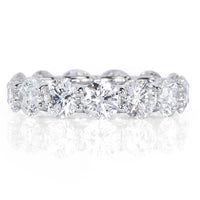 6.55ct Round Brilliant Cut Diamond Eternity Band in Platinum