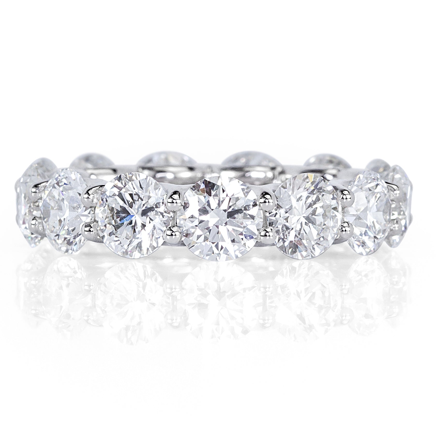 6.55ct Round Brilliant Cut Diamond Eternity Band in Platinum