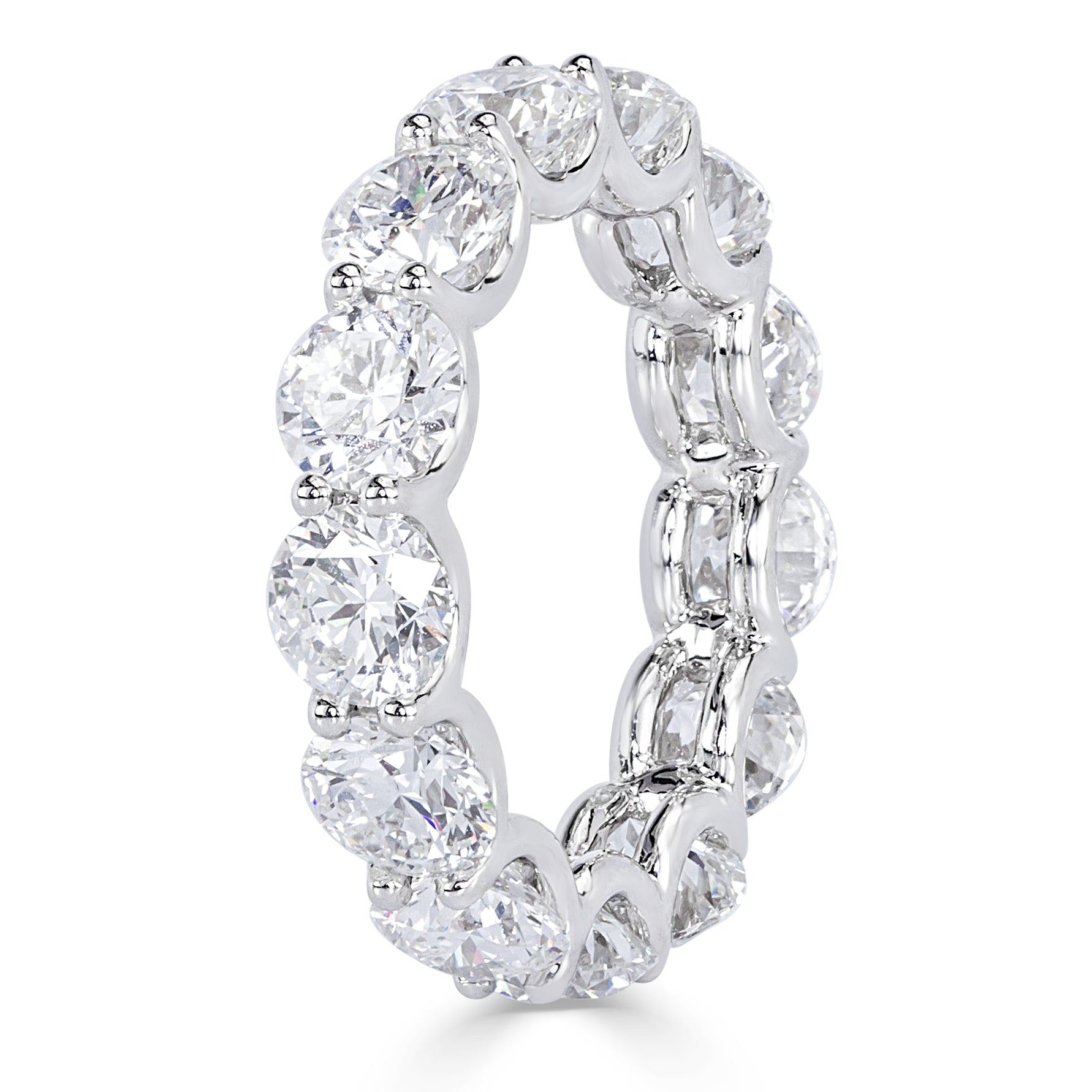 6.55ct Round Brilliant Cut Diamond Eternity Band in Platinum