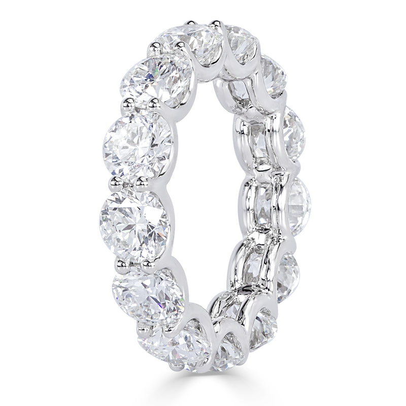 6.55ct Round Brilliant Cut Diamond Eternity Band in Platinum