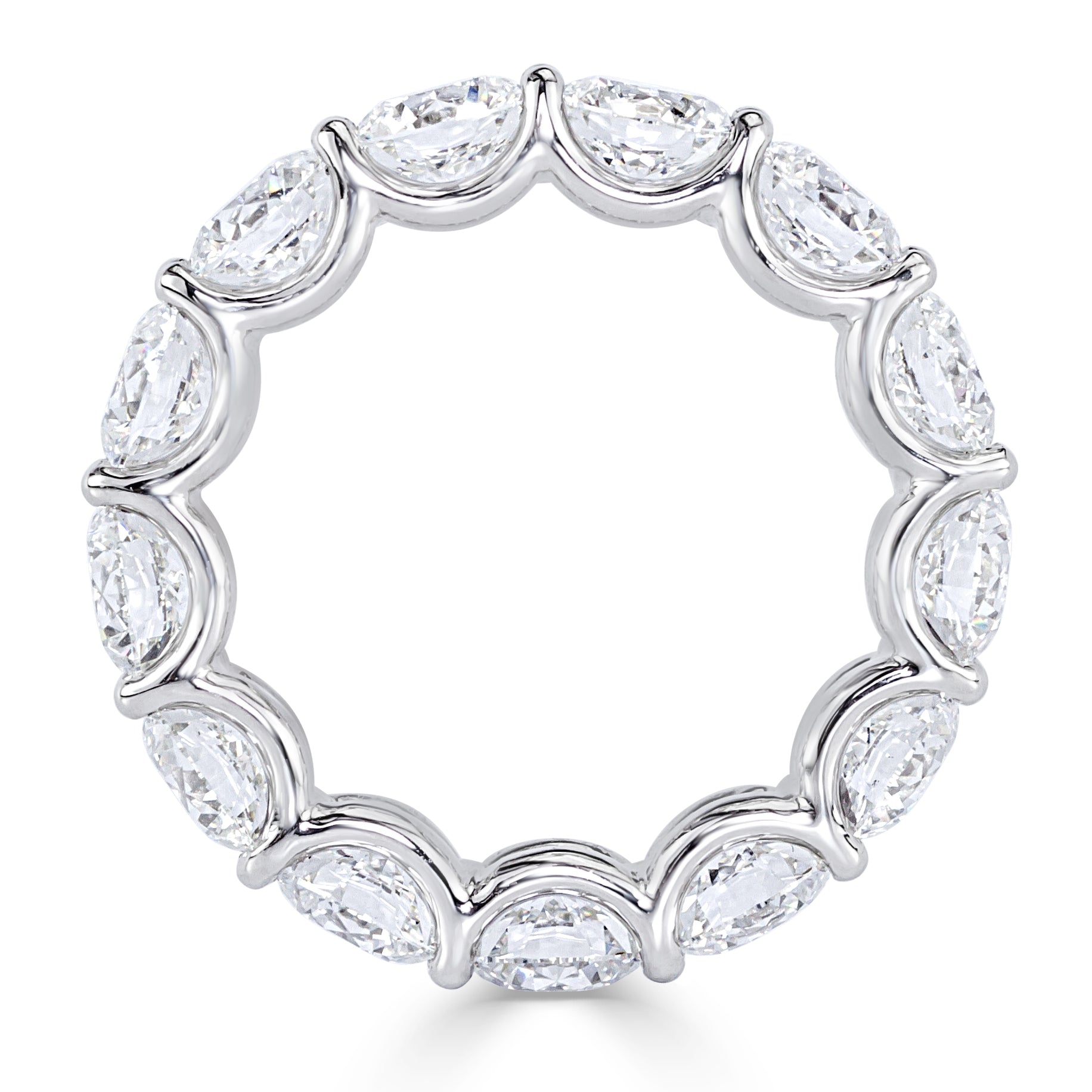 6.55ct Round Brilliant Cut Diamond Eternity Band in Platinum